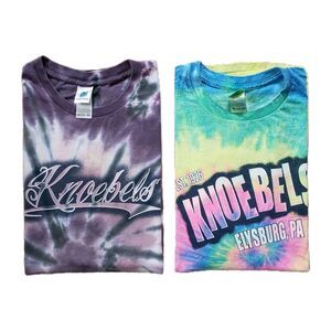 Lot Of 2 Vintage 00s Knoebels Sz 2XL Mens Tie Dye T-Shirts Elysburg Pennsylvania